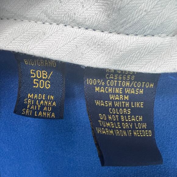 Polo Ralph Lauren Mens Chino Cargo Classic Shorts Blue Size 50B Big 100% Cotton - Picture 4 of 8